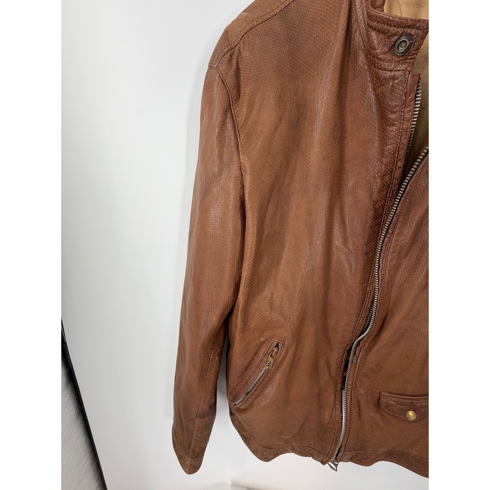 Scotch and Soda Goat Leather Jacket, Amsterdam Couture Exclusive Men's Size L - Picture 7 of 16
